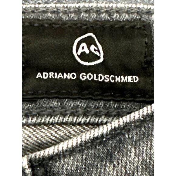 AG Adriano Goldschmied The Prima Ankle Cigarette Jeans Black Denim Frayed Hem 23 - Picture 8 of 16